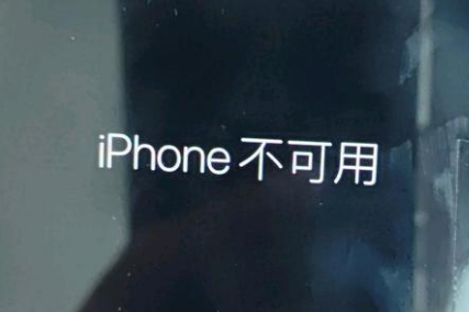 万安苹果服务网点分享锁屏界面显示“iPhone 不可用”如何解决 